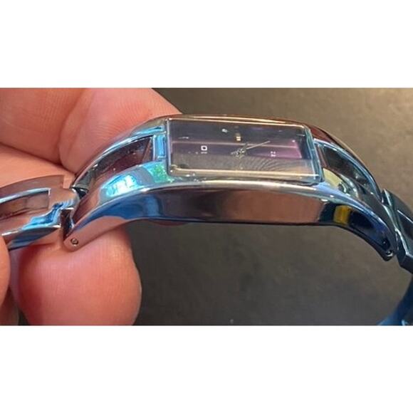 Women's Kimio Quartz Watch, Silver Tone Bracelet Adjustable Band, Black Face - Picture 4 of 4